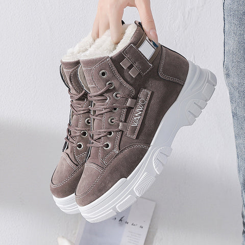 Men And Women Students Warm And Thick Casual Cotton Shoes