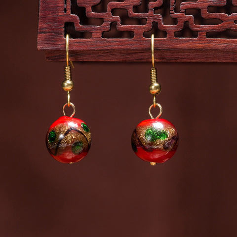 Retro Chinese Style Wears Cheongsam With Earrings